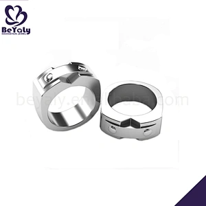 Shiny polished best price blank men's titanium rings