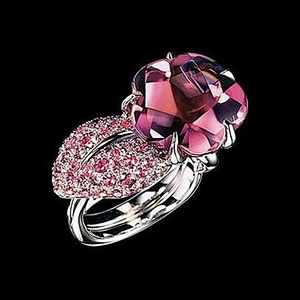 Rose cut synthetic diamond ring jewelry made in thailand