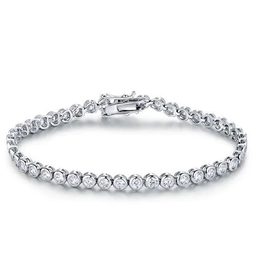 Beauty girls aaa cz silver bracelets souvenir for party