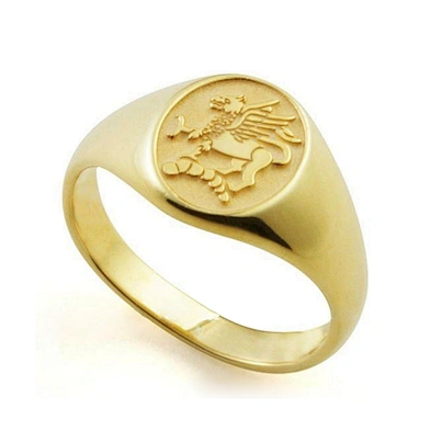 Wholesale personalized engraved solid gold men signet ring