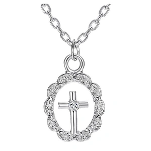 Fine 4 Pieces Big Costume Alloy Stainless Steel Cross Jewelry Set