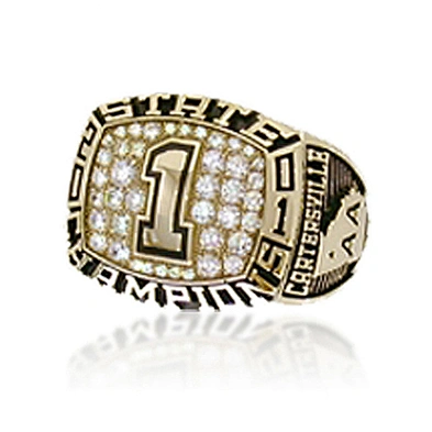Customized design gold plated national champions rings
