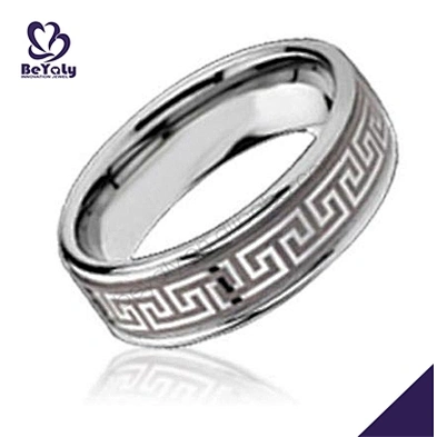 Smart cheap engraved hebrew stainless steel spinner rings