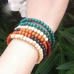 Black beads cheap mens chakra bracelets