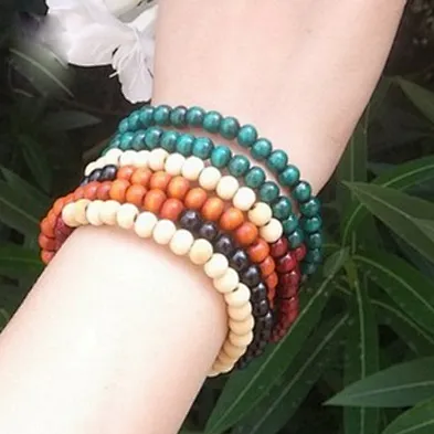 Black beads cheap mens chakra bracelets