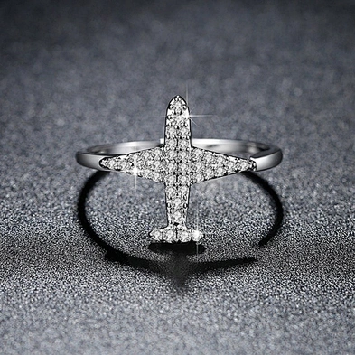 1 carat diamond solitaire engagement airplane ring price