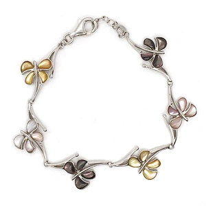 Esthetical flower 925 sterling silver bracelet made in italy