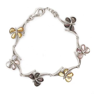 Esthetical flower 925 sterling silver bracelet made in italy