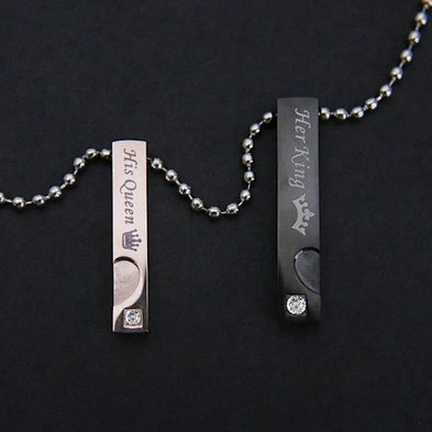 Custom endwise rose gold blank bar pendant necklace wholesale