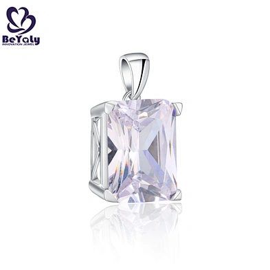 Rhodium plated zircon silver channel jewelry wholesale
