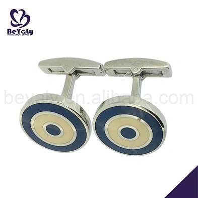 Personality round shape wholesale blue cufflink for men