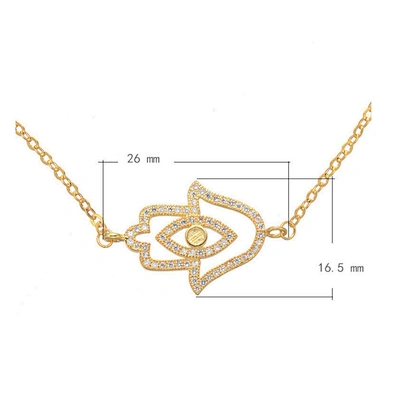 Fashion fancy gold hand chain hamsa bracelet design for girl