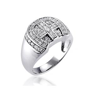 Grand unisex fashion cz set ring japan silver jewelry
