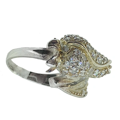 Flower shape customized engraving finger golden plated rings