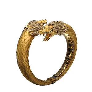 Dragon head custom design cz monster bracelet