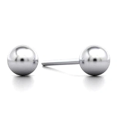 Graceful beauty round stone silver studs earrings