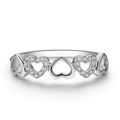 True love wait script sterling silver circle love symbol ring