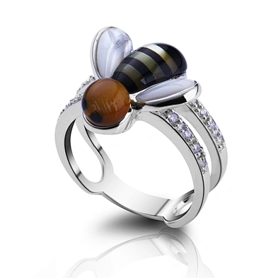 Men Gay Silver Animal Shaped Ring Wholesale Natural Stone Jewelry