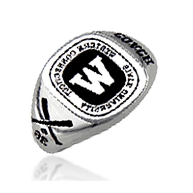 Black painting custom signet kids baseball championship rings