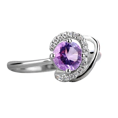Twine Stylish Women Vogue Cz Set Sterling Silver 925 Wire Ring