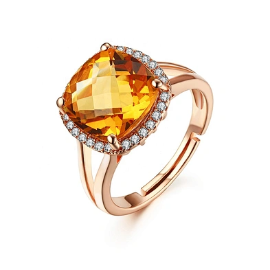 Yellow topaz gold wedding rings with diamond for men