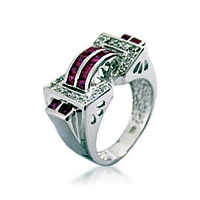 Luxurious purple bridge silver gold lion of judah ring