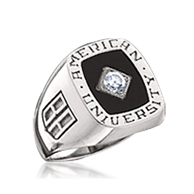 BA university class 18k gold plated zircon school jewelry bijou