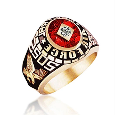 Wholesale brass silver military jewellery mens military ring