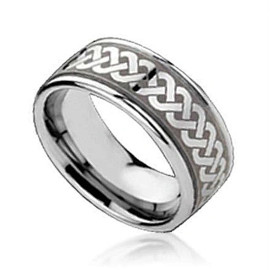 Smart cheap engraved hebrew stainless steel spinner rings