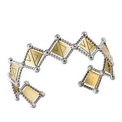 Custom design silver rhombus adjustable tennis bracelet