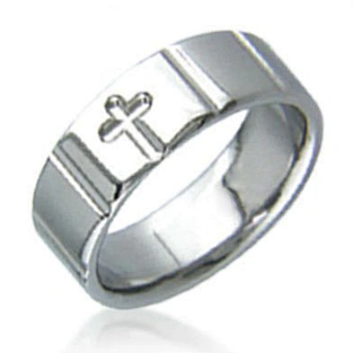 Most popular curve design titanium jerwerly silver