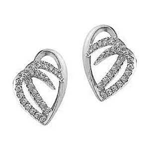 Fancy cz gold ear tops designs for women