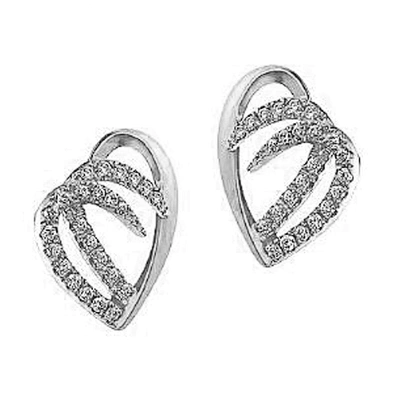 Fancy cz gold ear tops designs for women