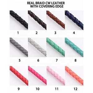 Black leather christian bracelets wholesale with crucifix