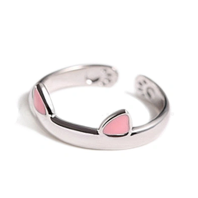 Simple open cat jewelry pussy ring set for women