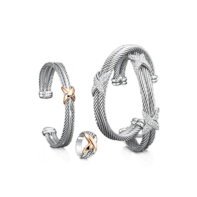2018 new hot cz set wholesale silver bracelet mounting