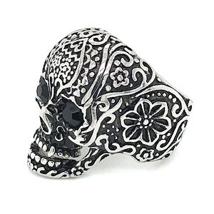 High quality custom design skull mens rings stainless steel