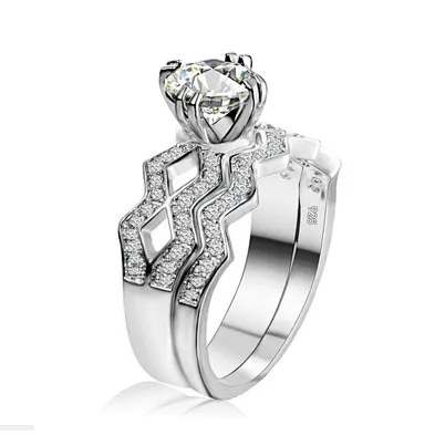 Pure 5925 silver diamond cock ring wedding engagement