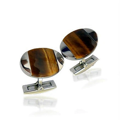 Fashion oval shape wood men's custom cuff link cufflink