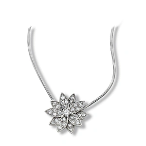 Wholesale brilliant flower cz silver wedding jewelry sets