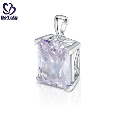 Rhodium plated zircon silver channel jewelry wholesale