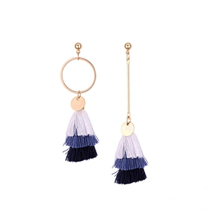 Fashion design jewellery boho silk thread tassel earring