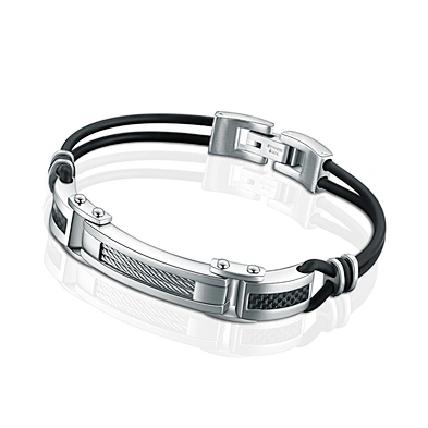 High quality black nylon rope stainless steel cable bracelet