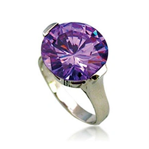 Wholesale chic violet crystal silver scottish wedding rings
