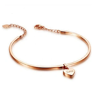 Plain modern bracelet simple love fancy 6 grams gold bangle design