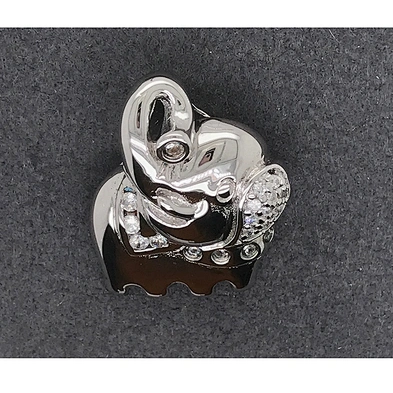 Hgh quality cute cubic zirconia silver 925 elephant pendant necklace