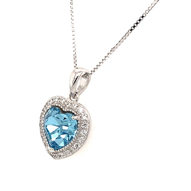 Fashion Jewelry 925 Silver Heart Shape 12 Zodiac Necklace Rhinestone