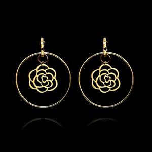 Fancy top jewelry saudi arabia gold earring design for women