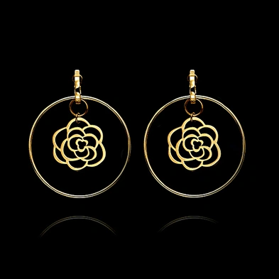 Fancy top jewelry saudi arabia gold earring design for women
