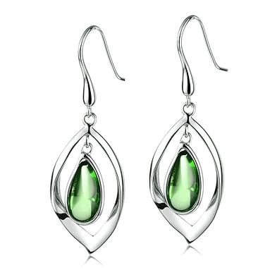 Fashion custom design silver crystal stone eye earrings drop for women